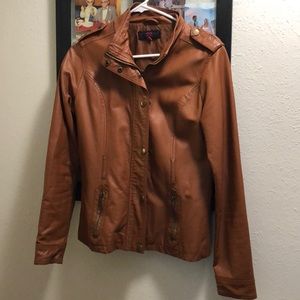 Vegan leather motorcycle jacket size medium!